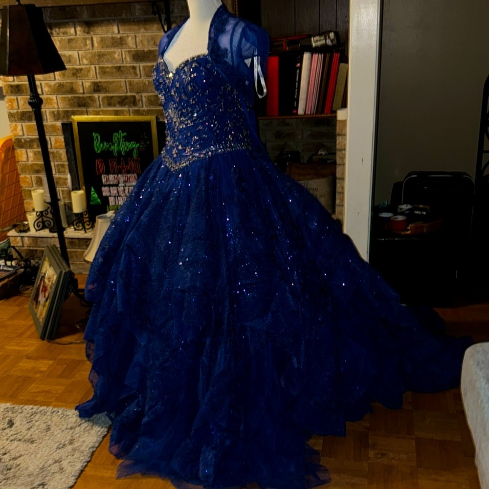Royal blue Quince dress Ariana Vara